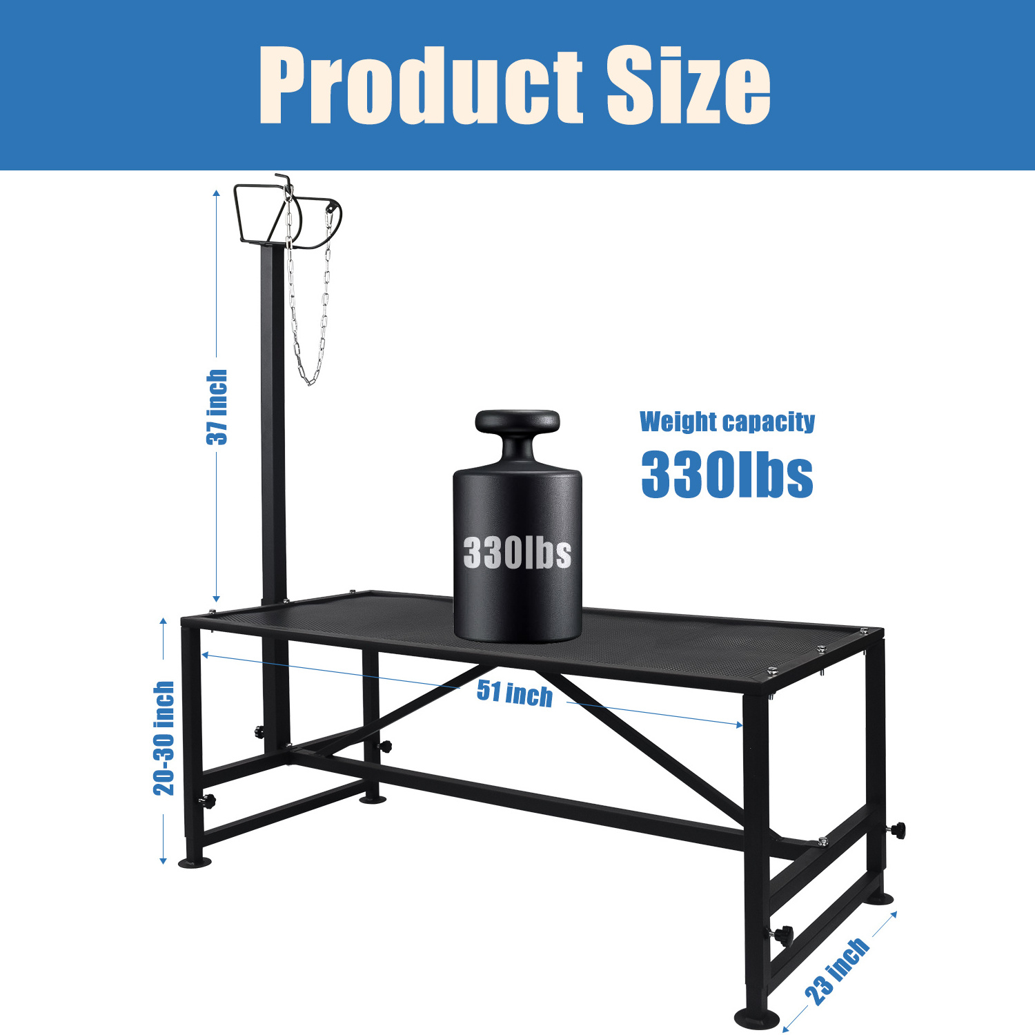 Adjustable and Durable Height Adjustable Black Goat Shearing Sheep Livestock Stand Livestock Trimming Stand