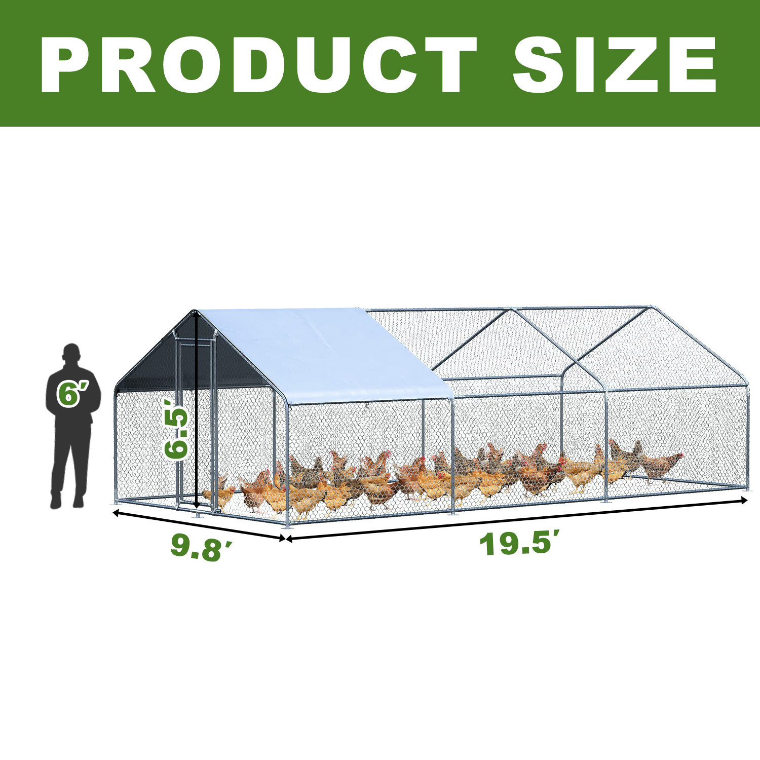 Manufacturer Prefabricated Backyard Galvanized Chicken House For 500 Chickens