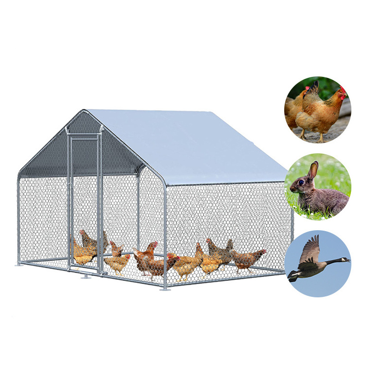 Cheaper Commercial Rabbit Hutch Bunny Cage 10 X 6.5 Carton Packing Provided Galvanized Steel Pipe 24 Rabbit Feeder 10 Days