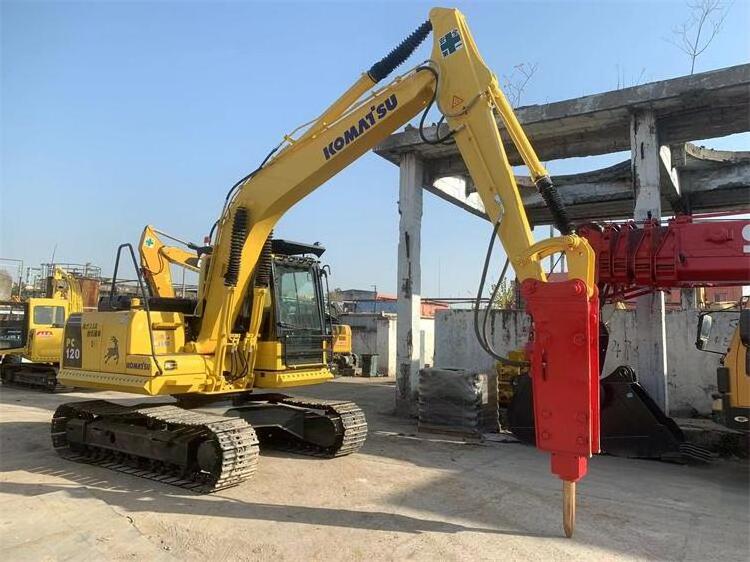 Hot selling used crawler excavators 12t Komatsu PC120 small type soil digger municipal construction machinery