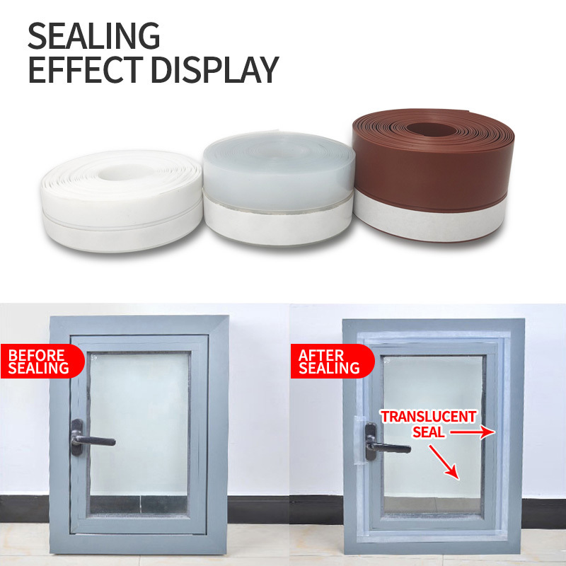 Plastic Glass Shower Door Sealing Strip Weather Stripping Rubber Silicone Seal Strip