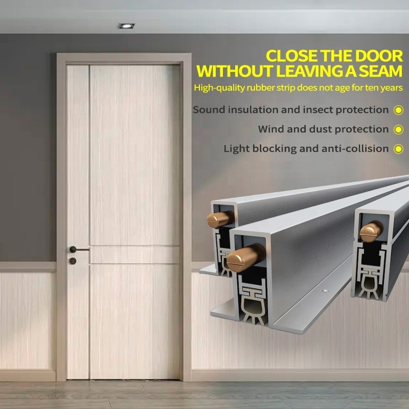 ZD-01 Automatic Wooden Door Bottom Seals Mounted Aluminum Door Dustproof Windproof Sealing Strip