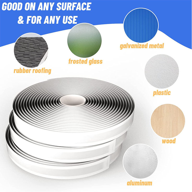 Butyl Seal Putty Tape Black Butyl Sealant Tape Bulk Camper Butyl Glazing Tape for RV Window Repair Pool