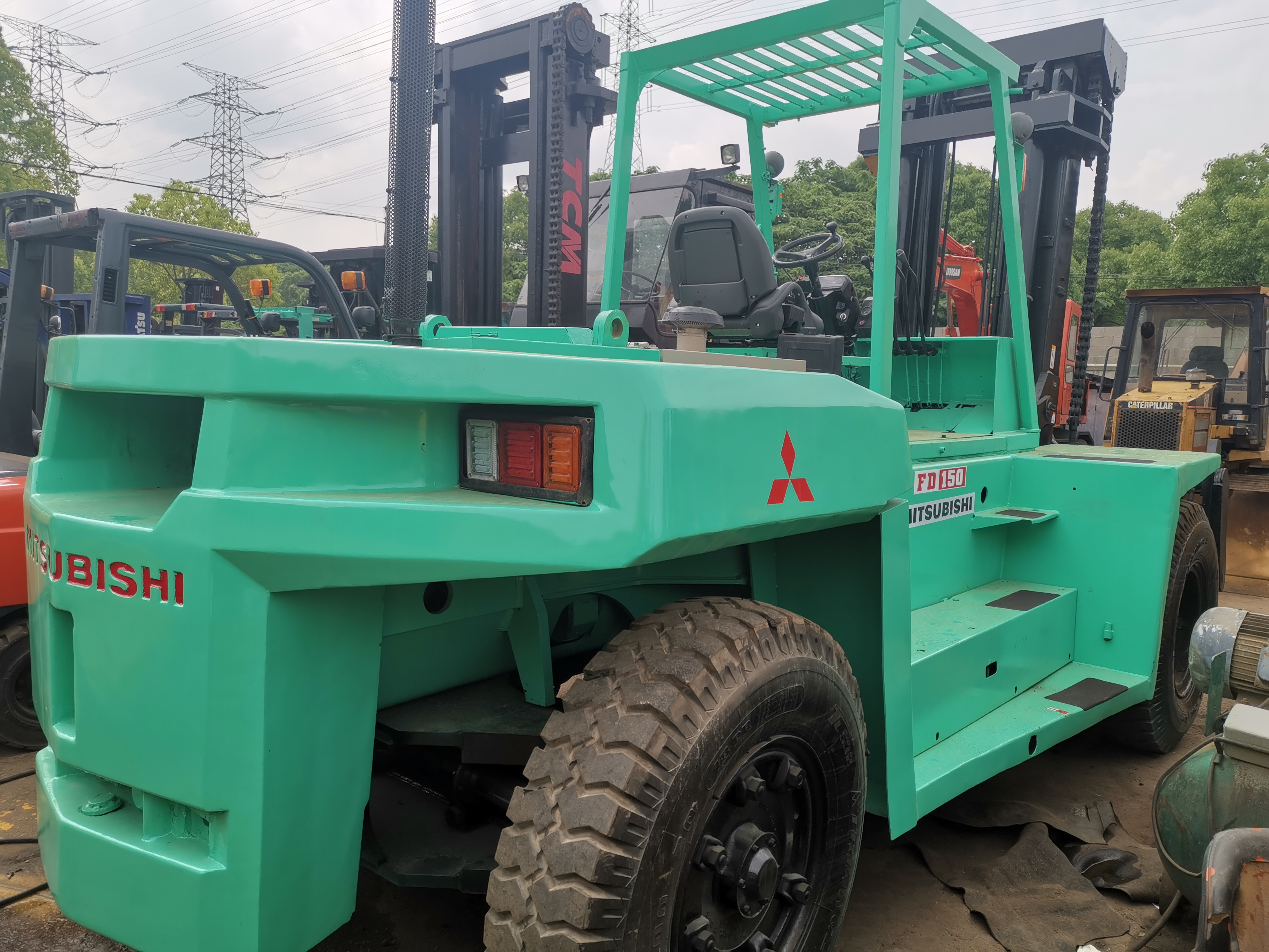 Equipment mitsubishi engine forklift 15ton 15t fork lift truck fd150 diesel with best price for sale