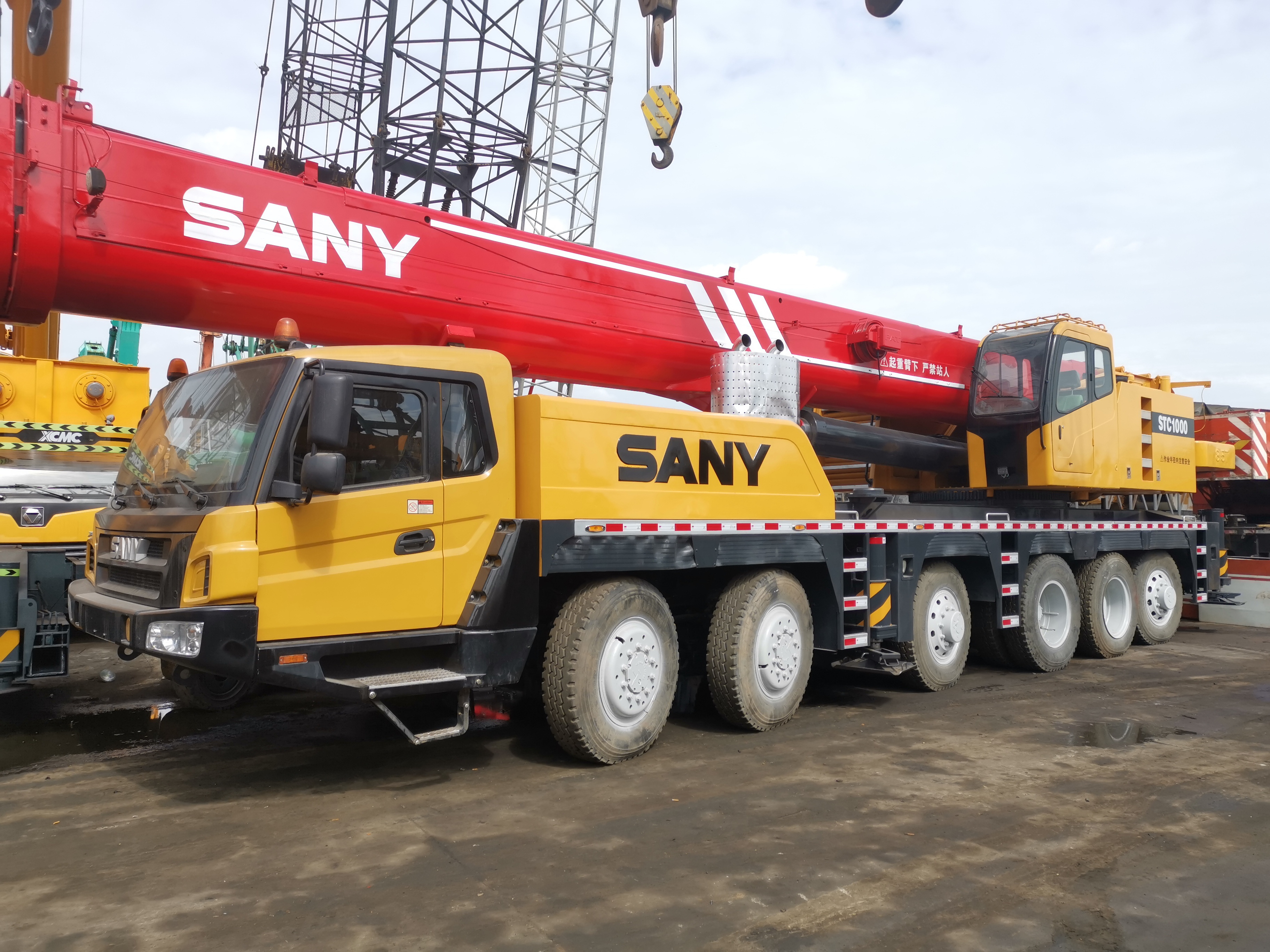 Used truck crane sany stc1000 100 ton mobile crane hydraulic boom arm 4x4 truck mounted crane STC250 STC750 STC800 on sale