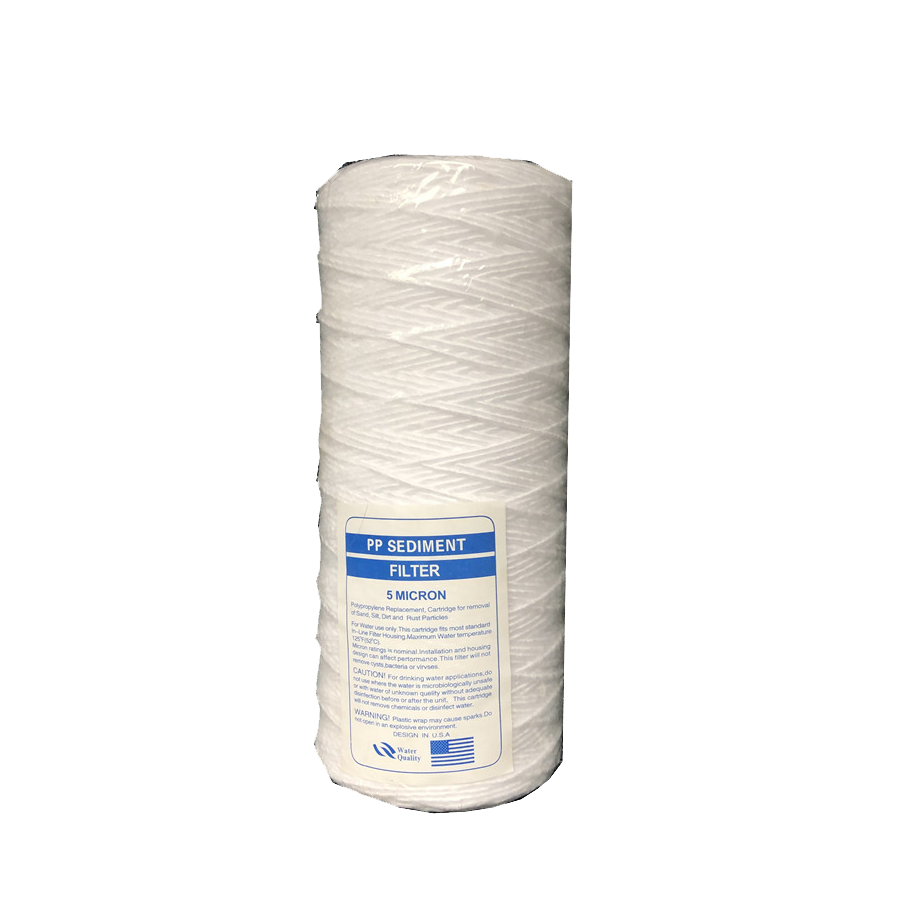 Direct sales Water Treatment Wire String Wound 10 20 30 40 Inch Cotton Sediment Filter Cartridge With Stainless Steel