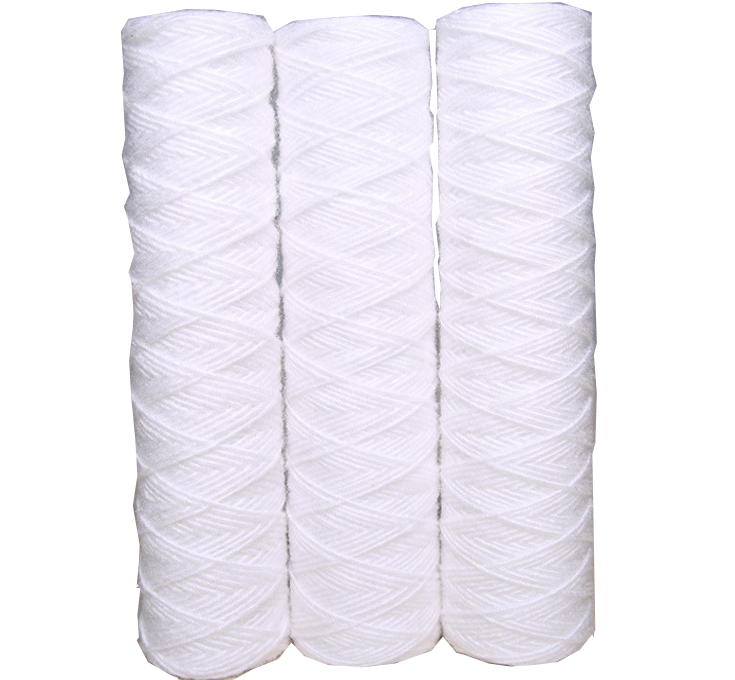 Direct sales Water Treatment Wire String Wound 10 20 30 40 Inch Cotton Sediment Filter Cartridge With Stainless Steel