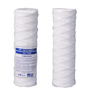 Direct sales Water Treatment Wire String Wound 10 20 30 40 Inch Cotton Sediment Filter Cartridge With Stainless Steel