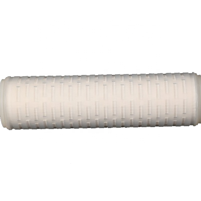 Pp Pes Nylon Pvdf Ptfe Deep Water Treatment 0.1 0.2 0.5 Micron 10 Inch Pleated Membrane Water Filter Cartridge