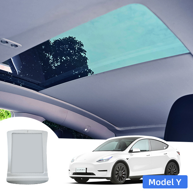 Wholesale Sunshade UV Reflection Heat Blocking Shade Car electric roof sunshade For Tesla Model Y