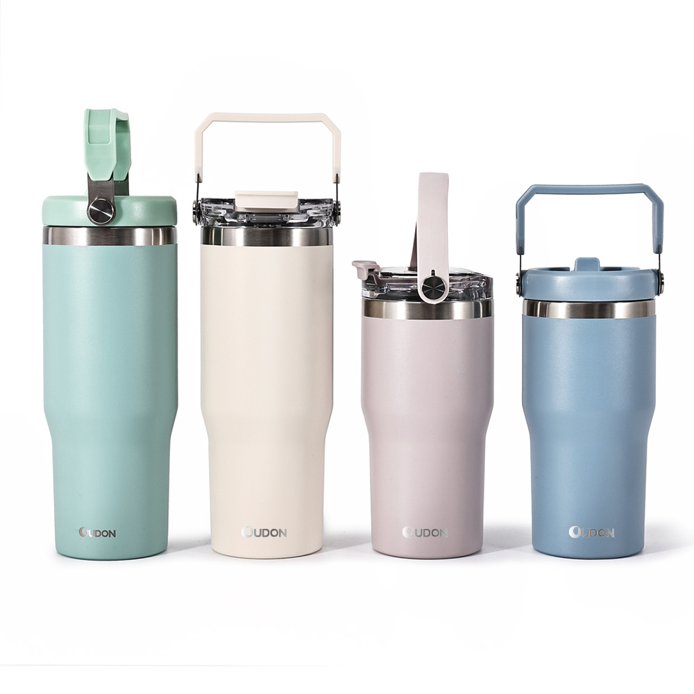 600ml 900ml Bpa Free Portable Travel Mug Stainless Steel Vaccum Insulated Tumbler with Handle