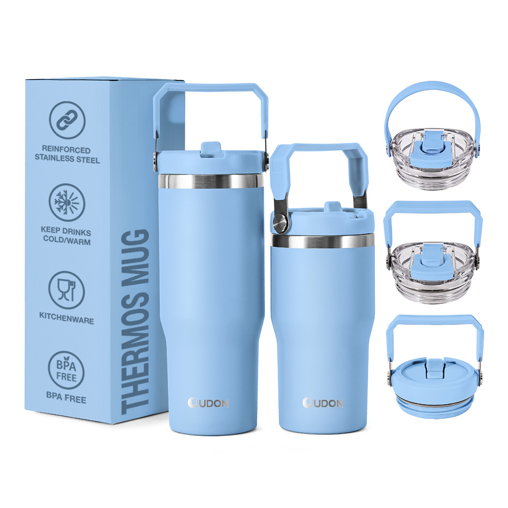 600ml 900ml Bpa Free Portable Travel Mug Stainless Steel Vaccum Insulated Tumbler with Handle