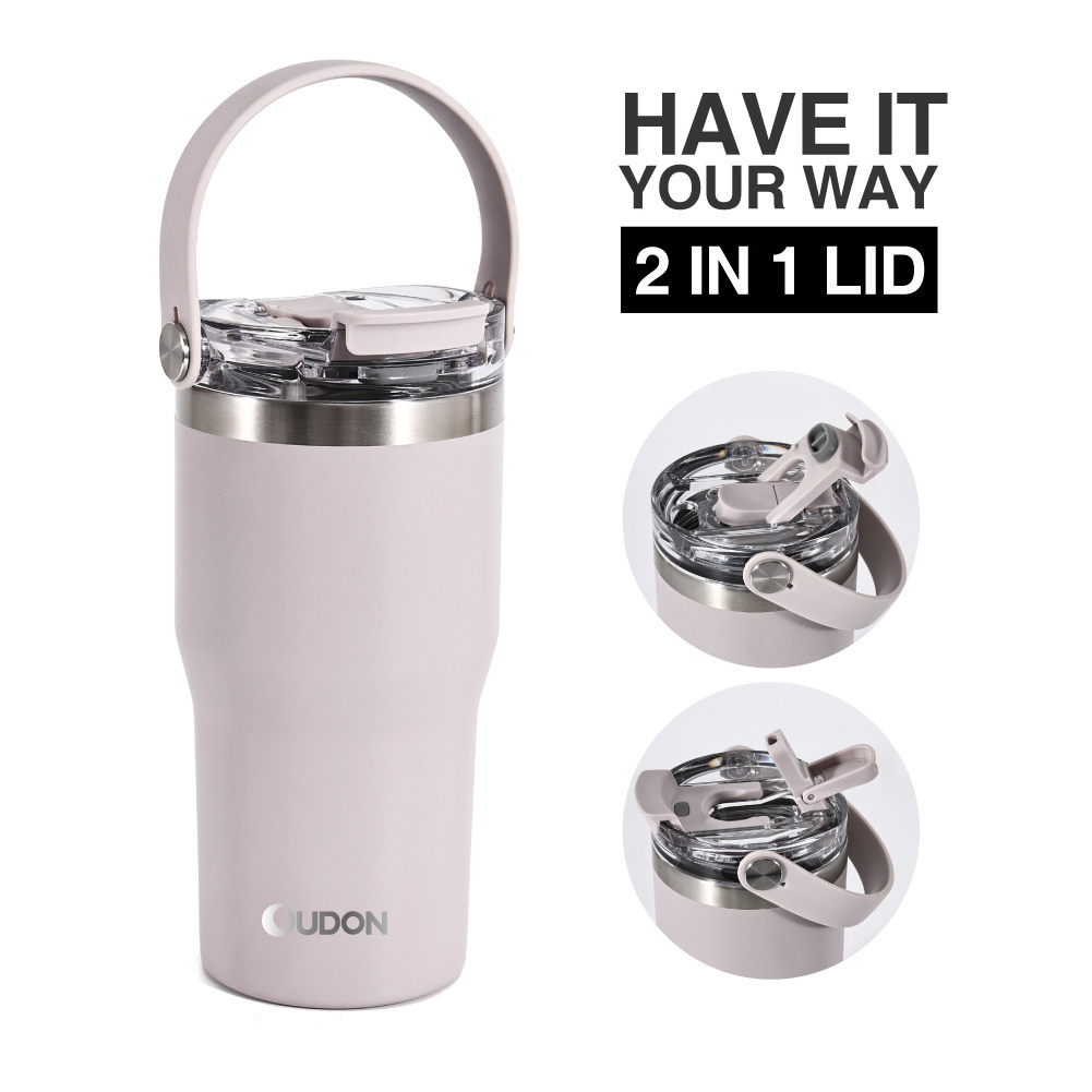 600ml 900ml Bpa Free Portable Travel Mug Stainless Steel Vaccum Insulated Tumbler with Handle