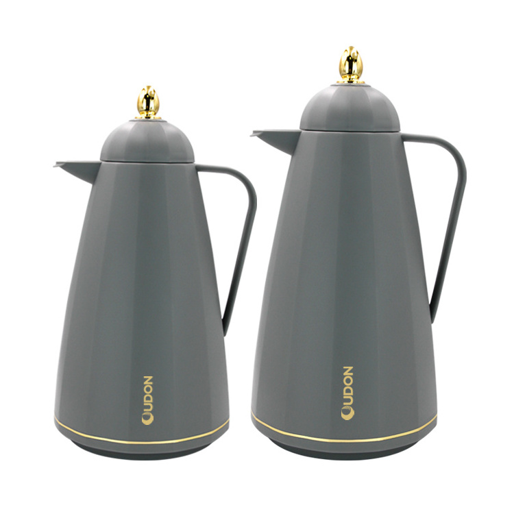 Custom design  arabic thermos plastic coffee pot vacuum insulated coffee carafe with glass liner