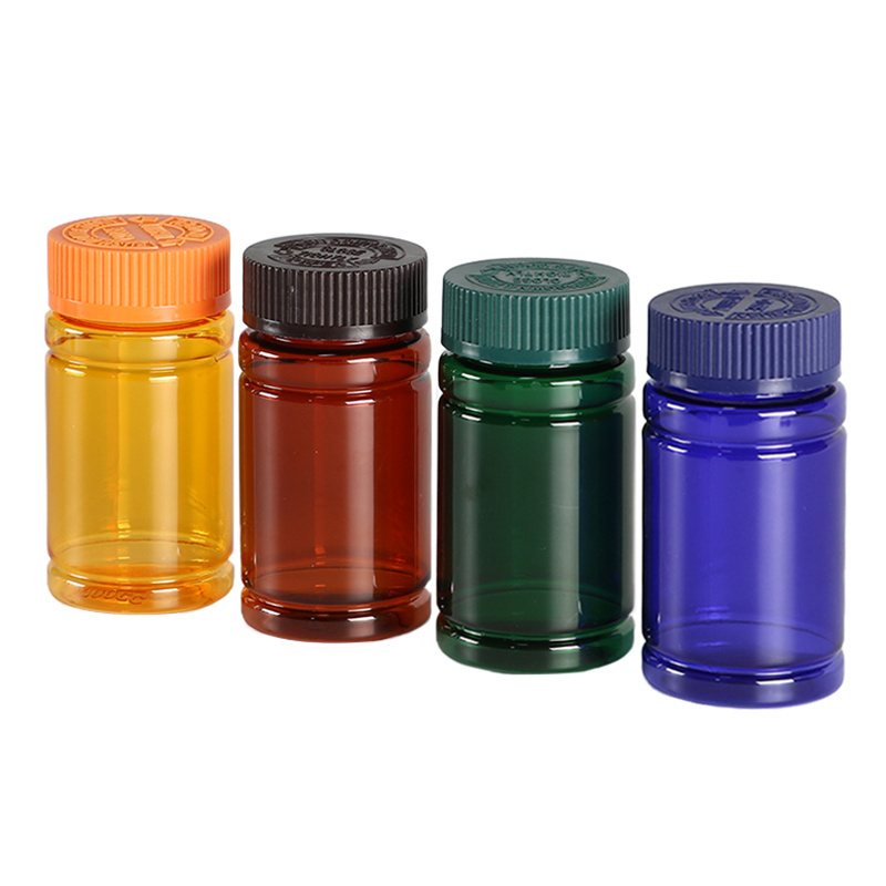 150ml 300ml PET Bamboo shape plastic bottle with screw cap/child resistant lids for pill capsule tablet medicine supplement