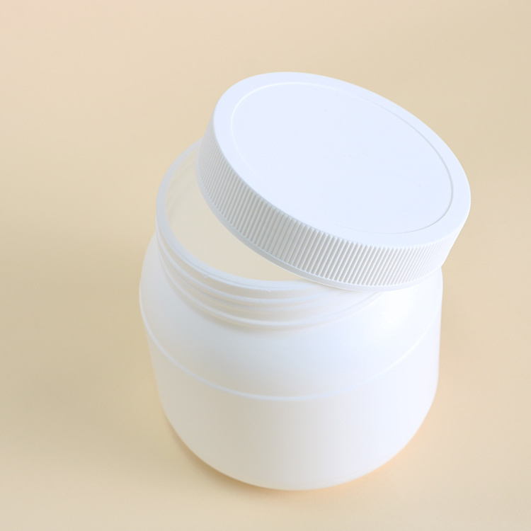 Hot Sale 250cc-1000cc Pet Hdpe Empty White Solid Medicine Container Pill Plastic Bottles For Capsules Vitamins Powder Packaging