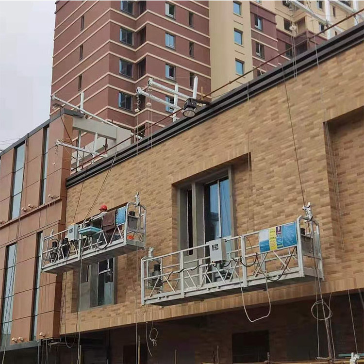 Construction rope scaffolding system motorized building cradle window cleaning adjustable suspended aerial working platform