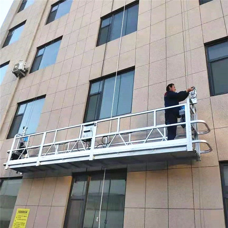 Construction rope scaffolding system motorized building cradle window cleaning adjustable suspended aerial working platform