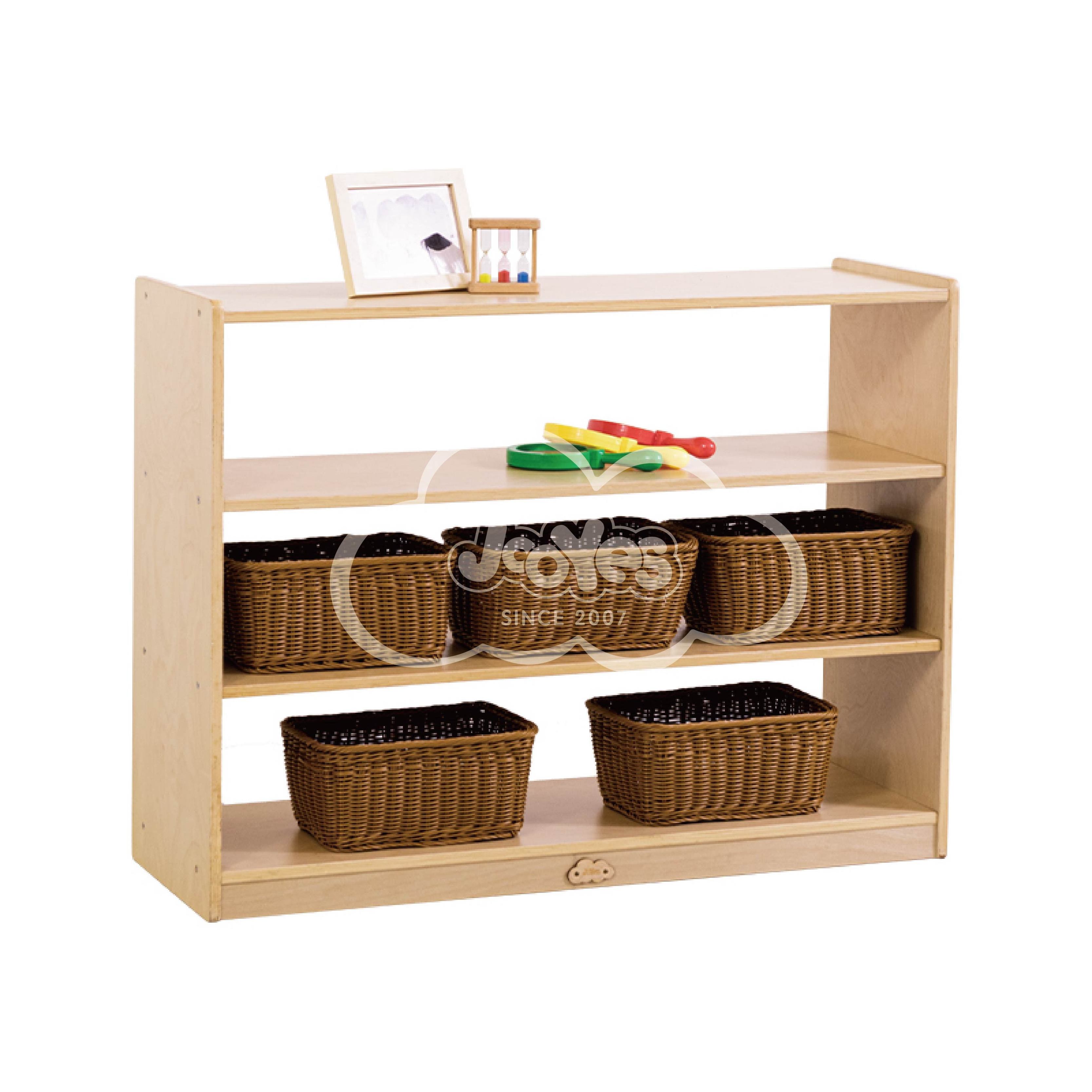 Kindergarten furniture preschool furniture toy storage cabinet classic series three shelf kids' cabinet without backboard