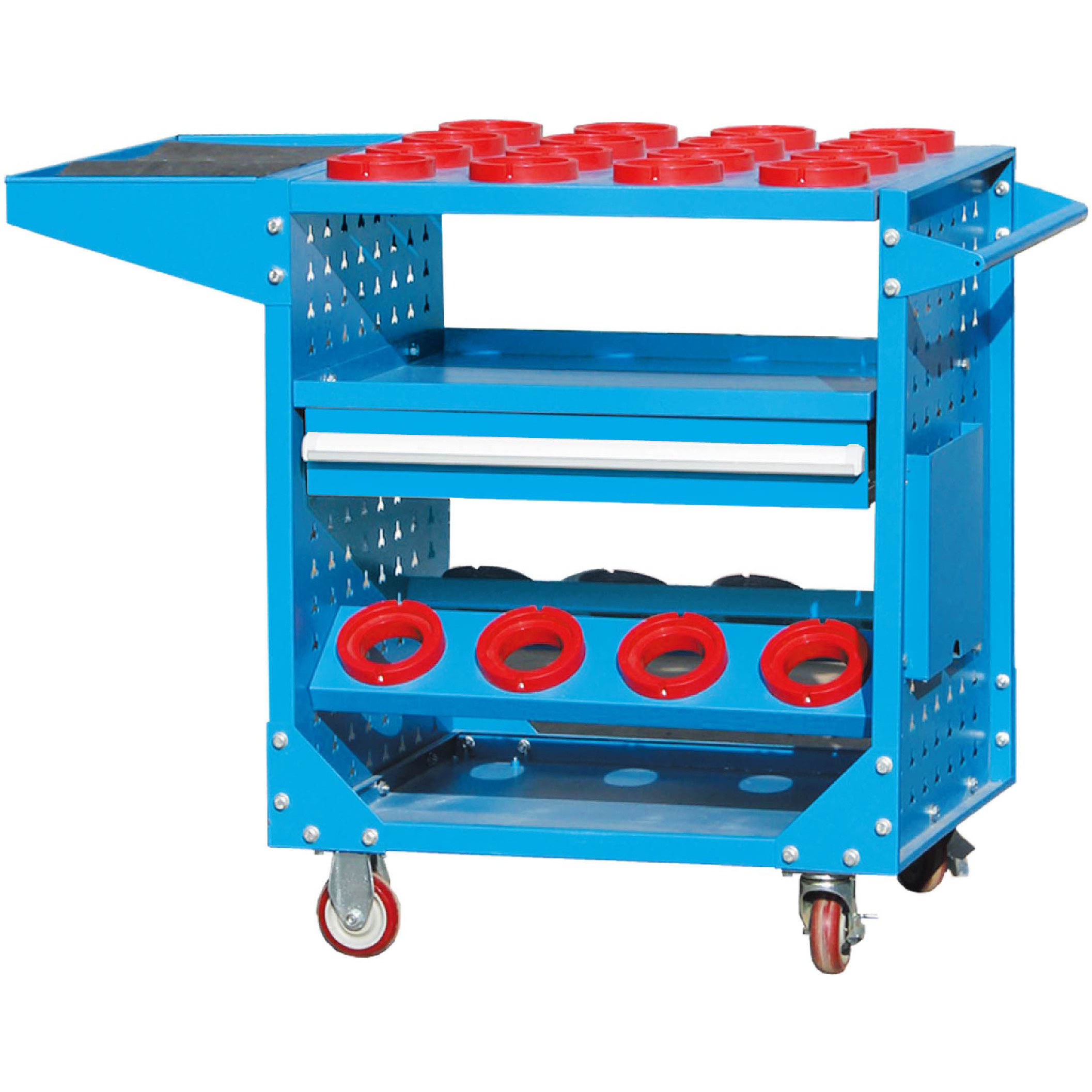 Multi functional high quality practical   light  duty   1   drawers   CNC Toolholder Cart  with  5  inch  wheels