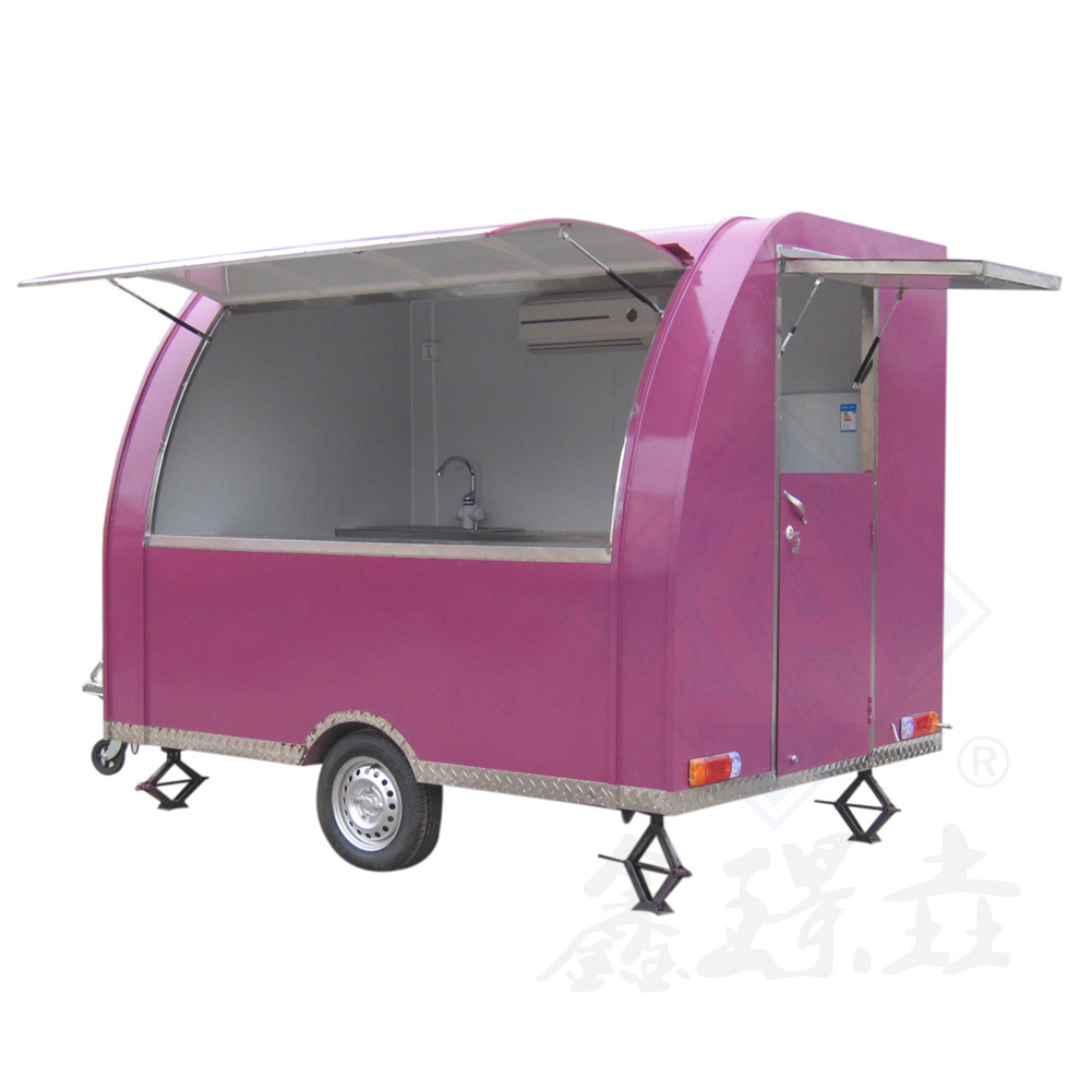 New design food carts and food trailers for american vendors shipping container food truck for sale