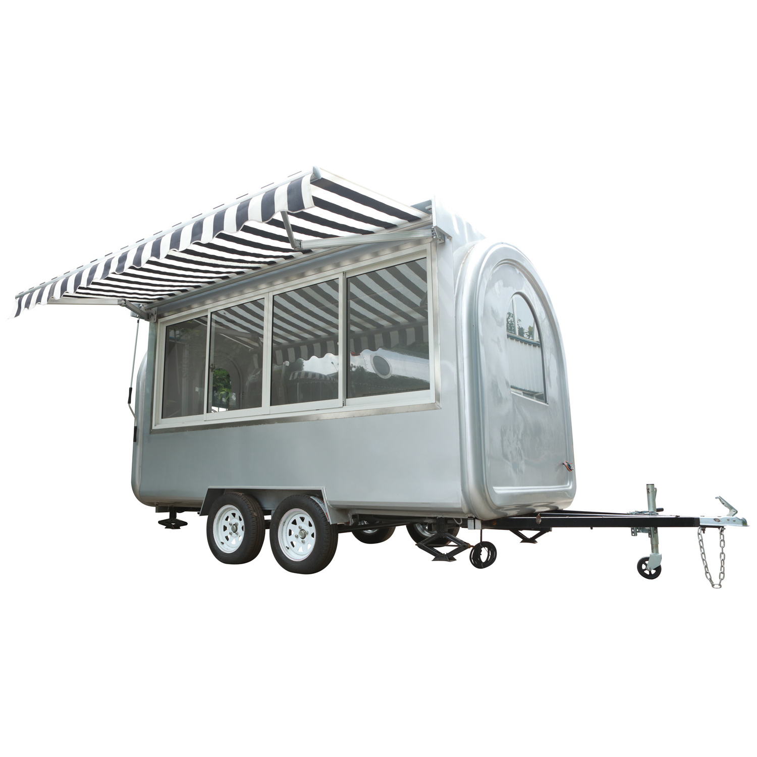 Large BBQ Bubble Tea Fruit Ice Cream Churros Crepe Coffee Cart Food Truck Trailer Mobile Food Carts For Sale