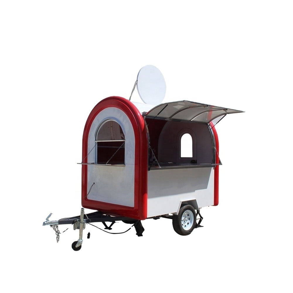 Street Food Trailer for Sale pizza pancake food trailer fashion for street service ice cream trailer hot dog cart