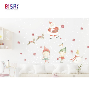 Factory direct supply high quality christmas decoration home cute kids wall sticker