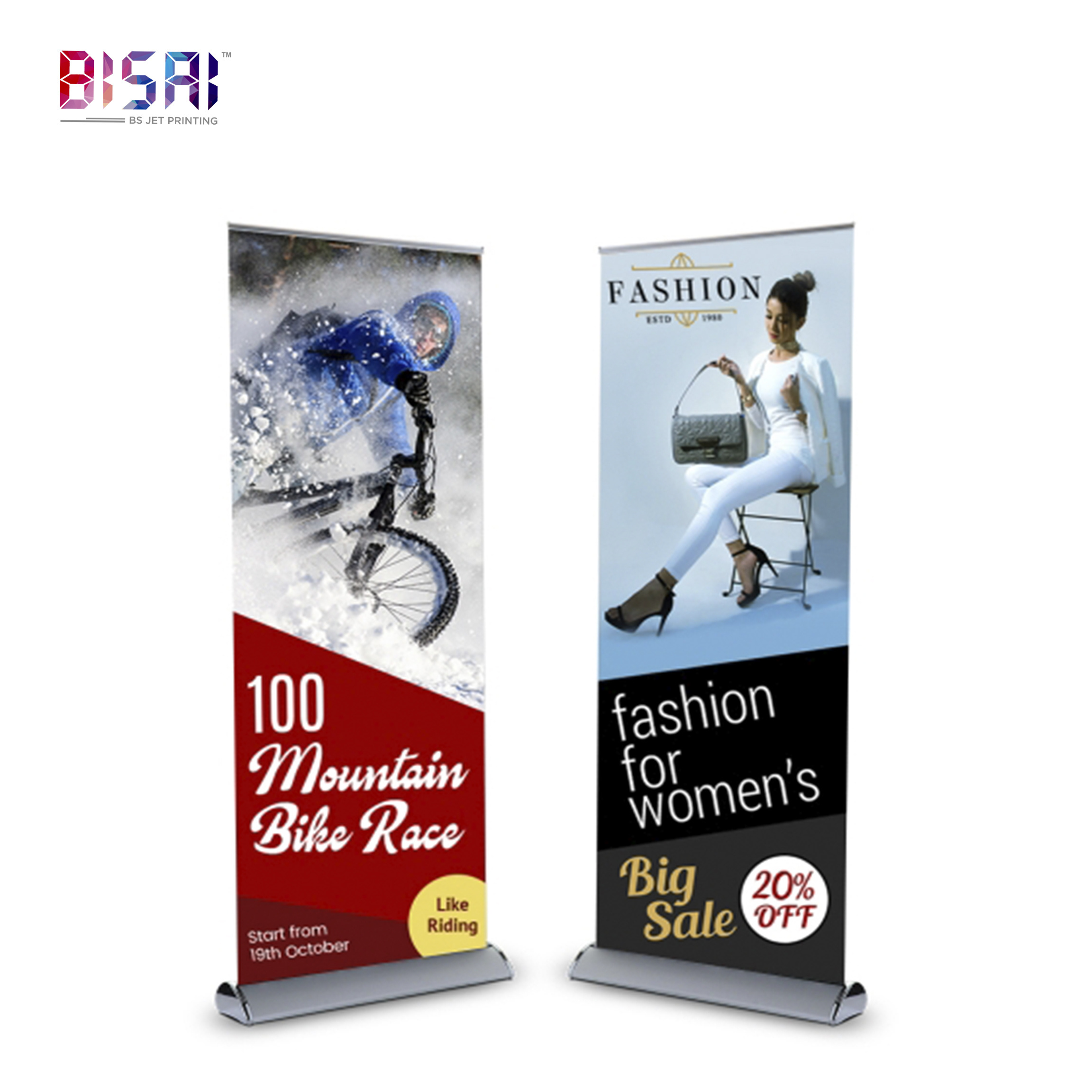 China wholesale custom indoor pvc flex banner stand retractable roller up banner