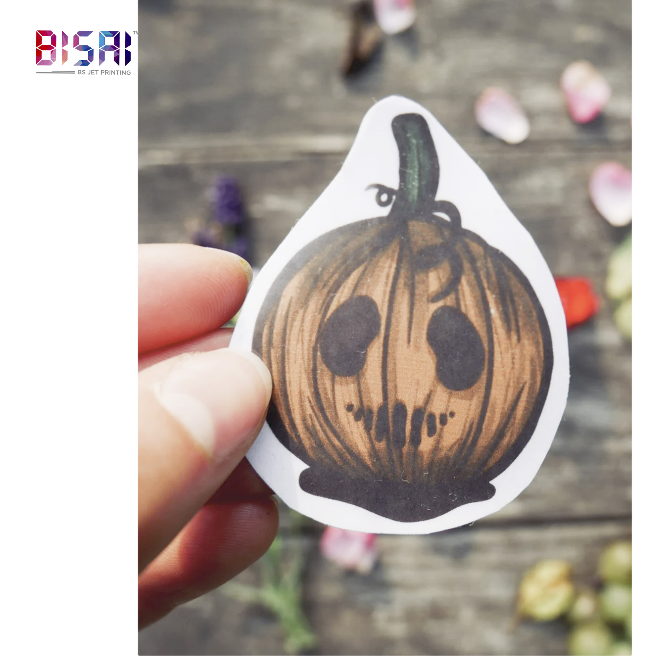 Hot sale halloween stickers custom logo waterproof floor glow in dark sticker maker