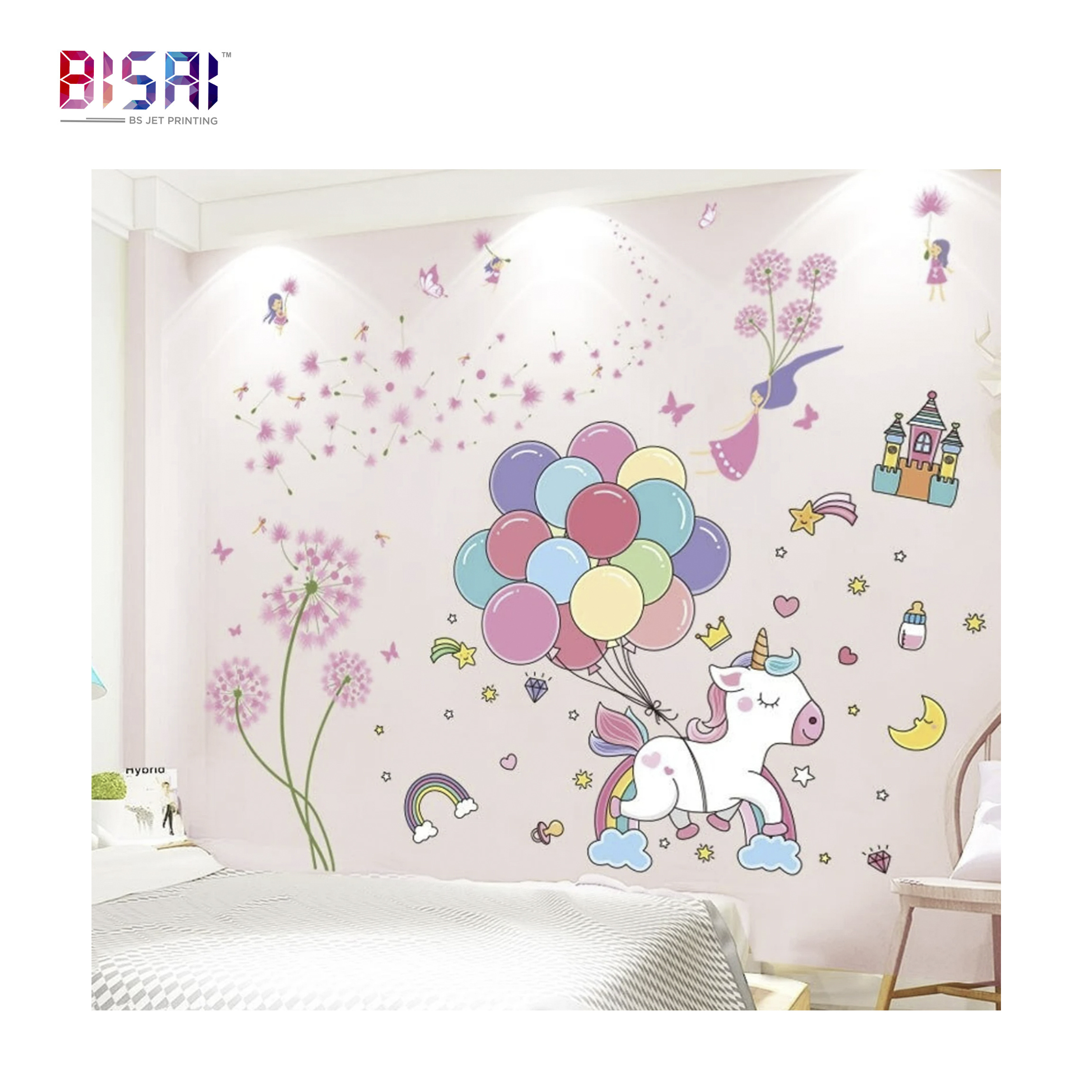 Customized pvc home decoration sticker cartoon micky mouse baby wall stickers bedroom