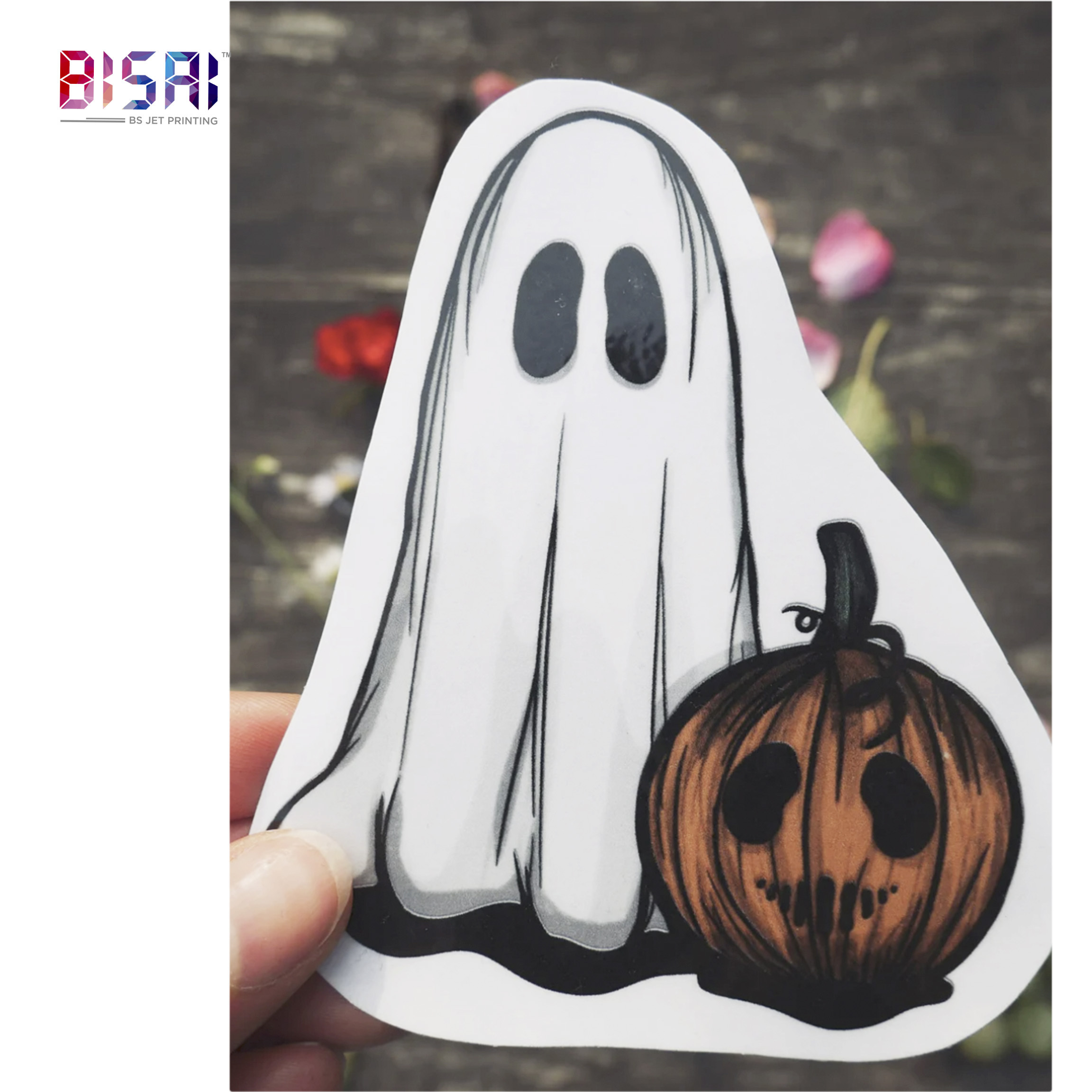 Hot sale halloween stickers custom logo waterproof floor glow in dark sticker maker