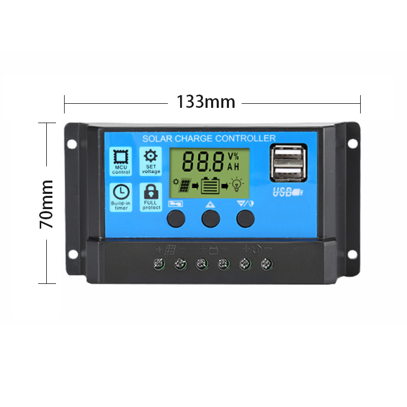 PWM 10A 20A 30A 12V/24V Micro Solar Panel Battery Solar Charge Controller