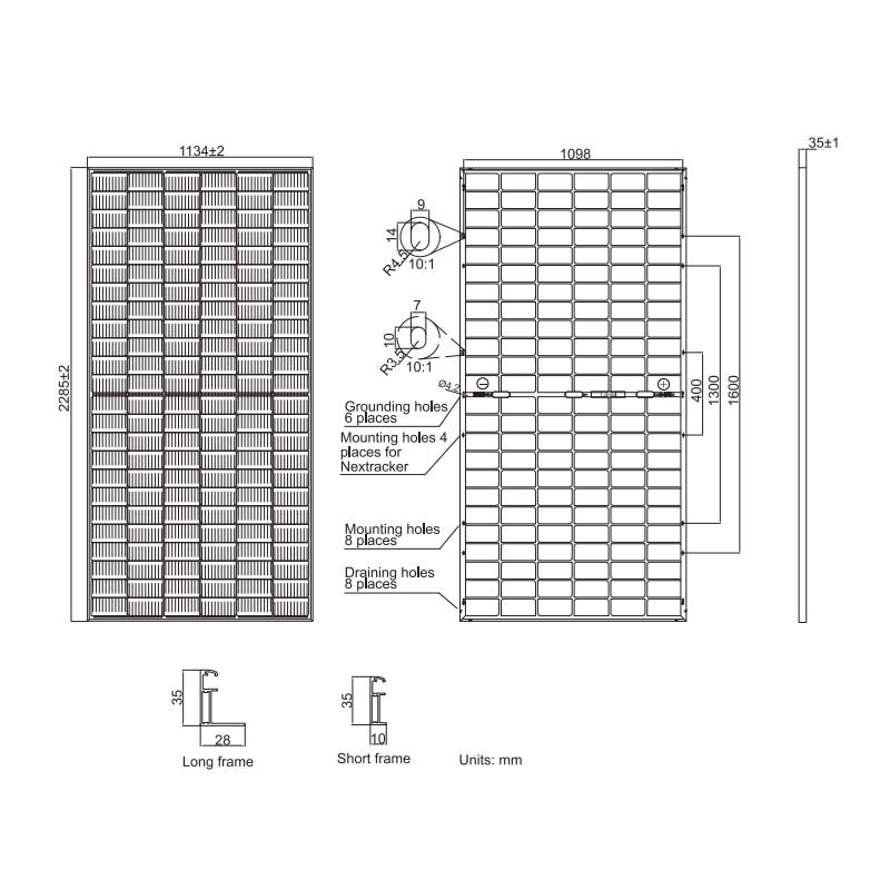 JA SOLAR Monocrystalline Panel Solar Mono Commercial Solar Panels 550 Watt