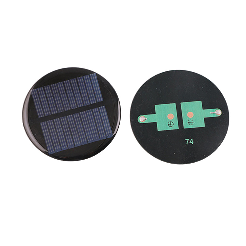 Round Shape 74cm 5V 0.4W 80mA Wholesale Poly Epoxy Mini Solar Panel for Led Light