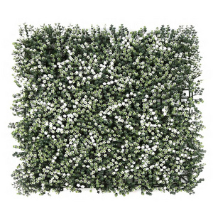 plastic green grass hedge wall large boxwood hedge flower artificial plant green grass wall for vertical garden home decoration