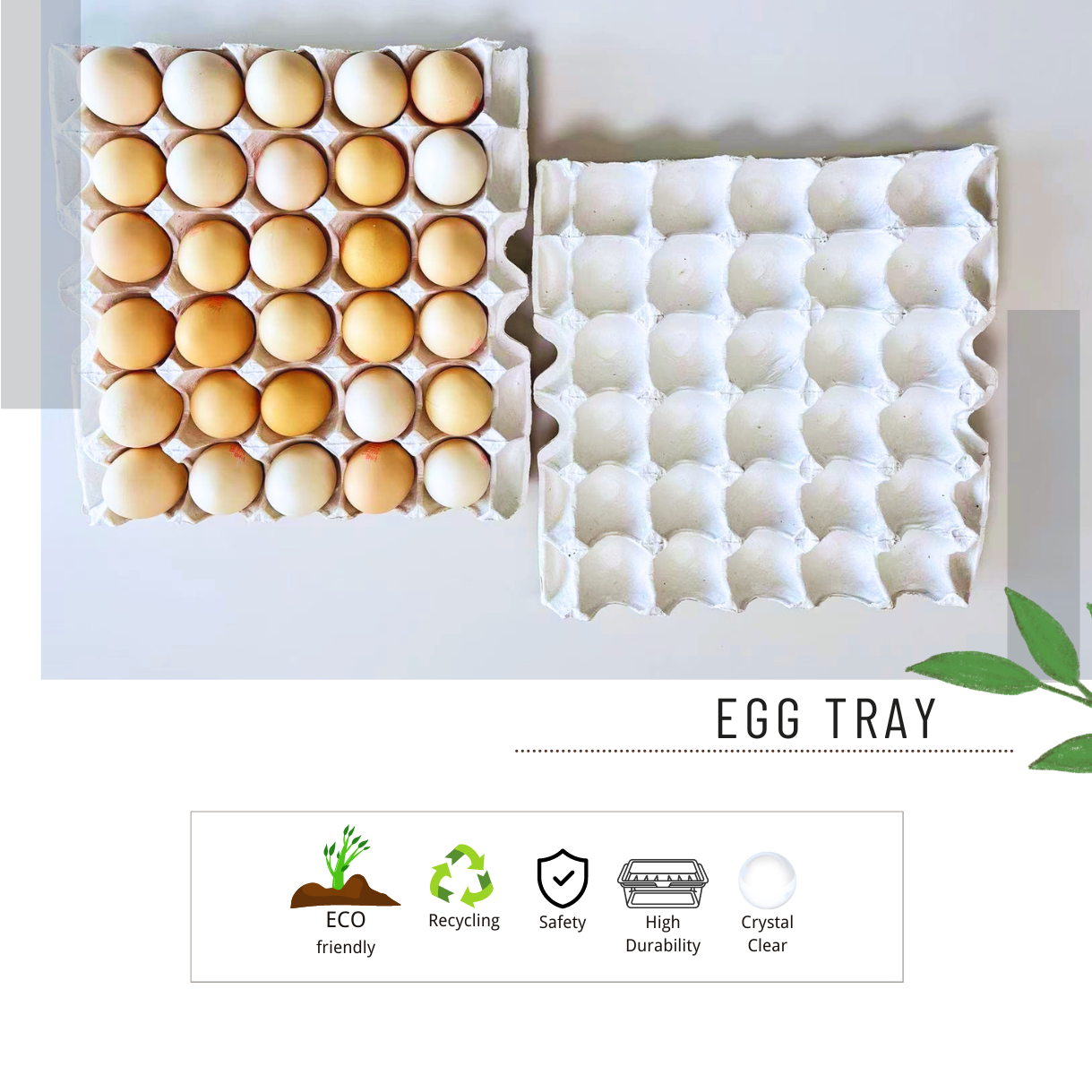 High Quality Thickened and durable 30 cells paper egg tray molds supplier 30 chicken eggs packaging tray pulp