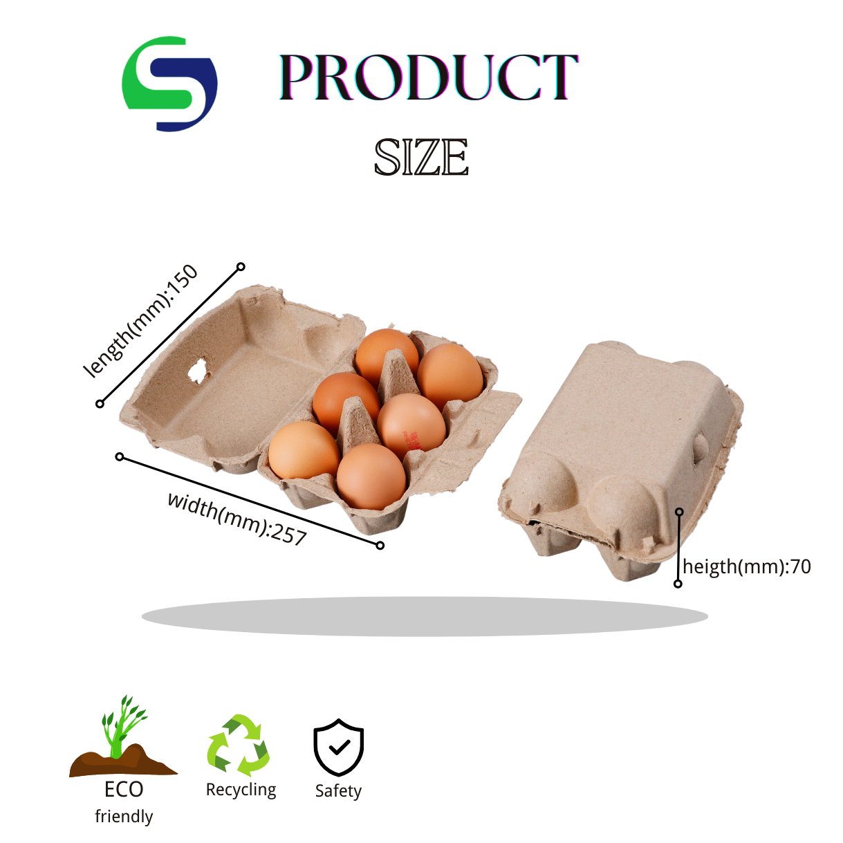 Customized  Biodegradable Paper Chicken Egg Tray Cardboard Egg  Hold Tray  6 12 15 18 20 30  Pulp Egg Tray