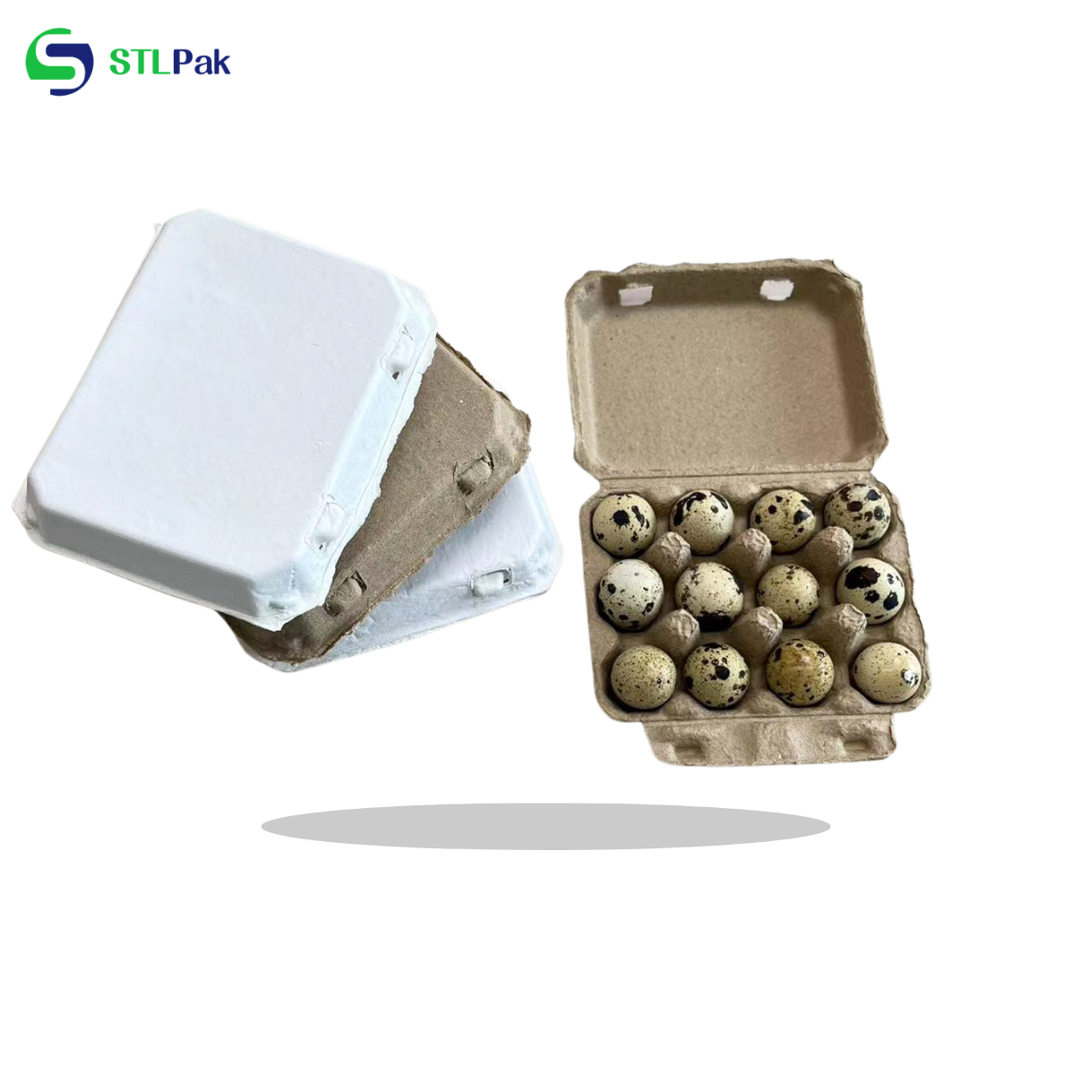 Manufacturer Supply 12 Cells Egg Cartons Compostable Quail Cardboard Holder Tray Degradable Pulp  Quail Egg Tray