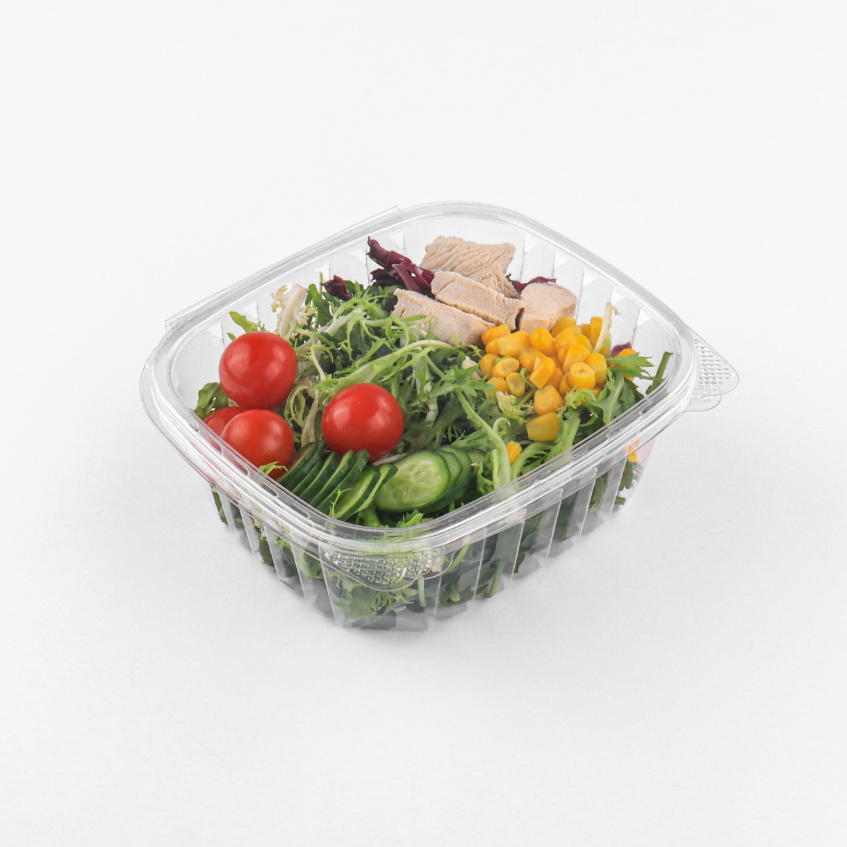 Manufacturer Supply 8 12 16 20 24 32 48Oz  Cut Fruit Container With Lid Pet Hinged Container Fruit Salad  Container