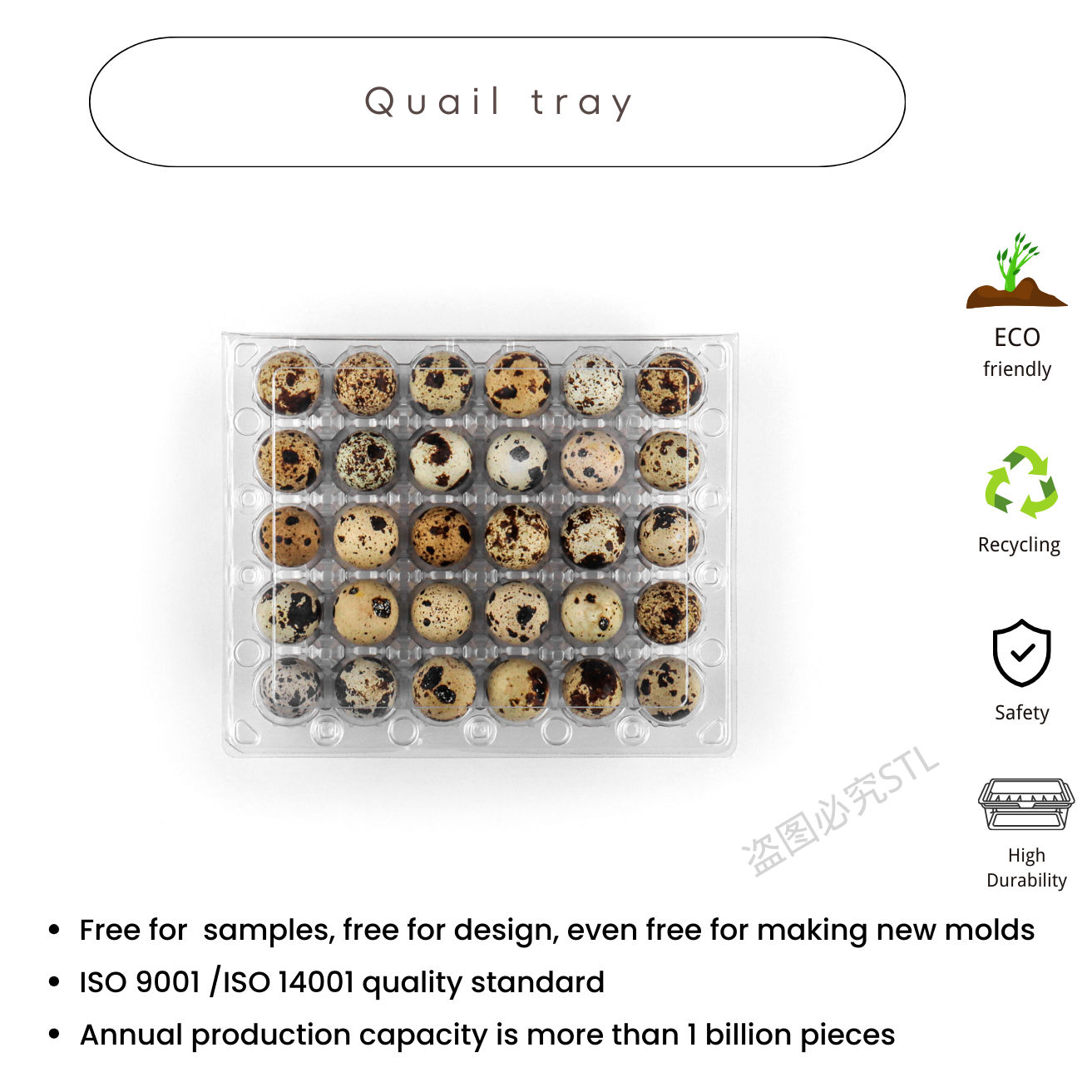 Wholesales Quail Eggs Plastic Package Tray 20 24 30 Holes Quail Egg Blister Tray