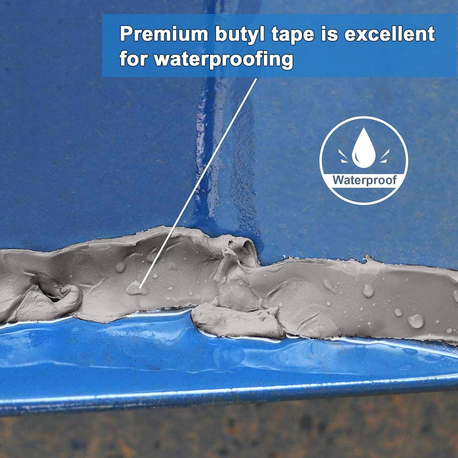 What is butyl tape Butyl Tape Black None Hardening Premium Butyl Caulk Tape for RV Trailer Window Glazing Roofing Leak Opening