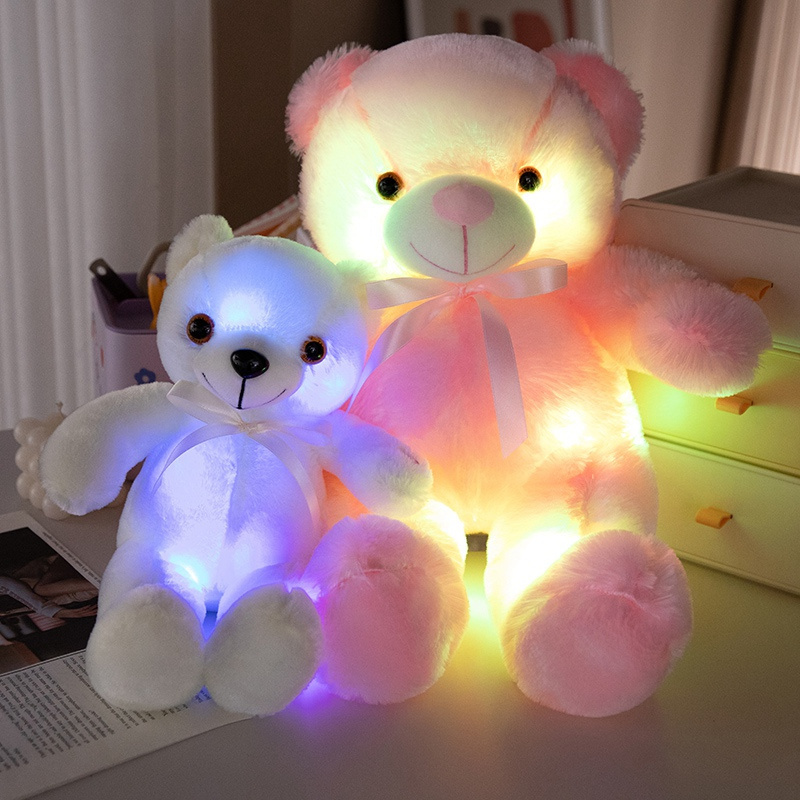 Lighting Bear Plush Toy Kids Hugging LED Teddy Bear Flash Stuffed Teddy Bear Toy