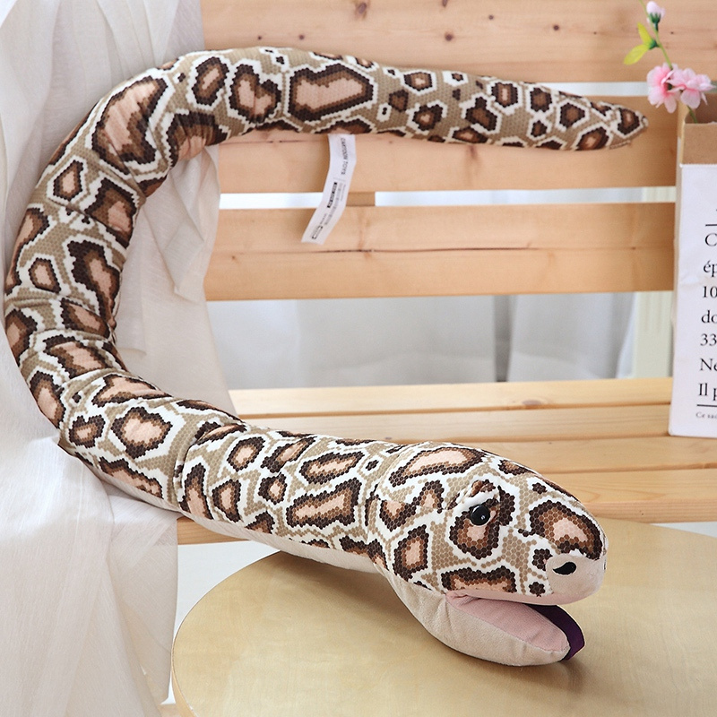 165cm Giant Snake Puppet Creative Lifelike Snake Plush Toys Simulation Safari Animals Large Snake Stuffed Toys