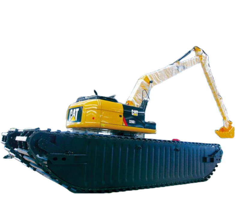 Amphibious excavator in good condition wetland excavator boat cat320D  CAT330D for sale at a low price