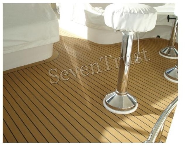 25 Meter Roll 200mm Wide Marine synthetic teak PVC decking natural wood veneer