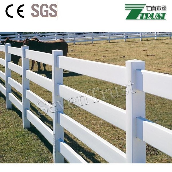 PVC horse vinyl paddock fences