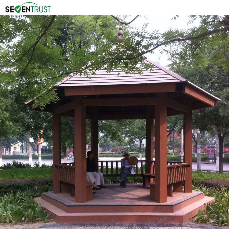 non combustible garden pavilion gazebo with WPC material