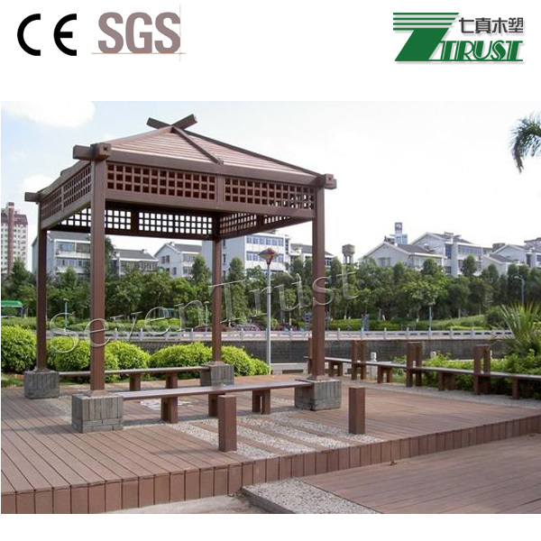 ECO wooden plastic composite wpc gazebo pavilion