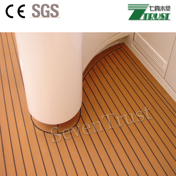 25 Meter Roll 200mm Wide Marine synthetic teak PVC decking natural wood veneer